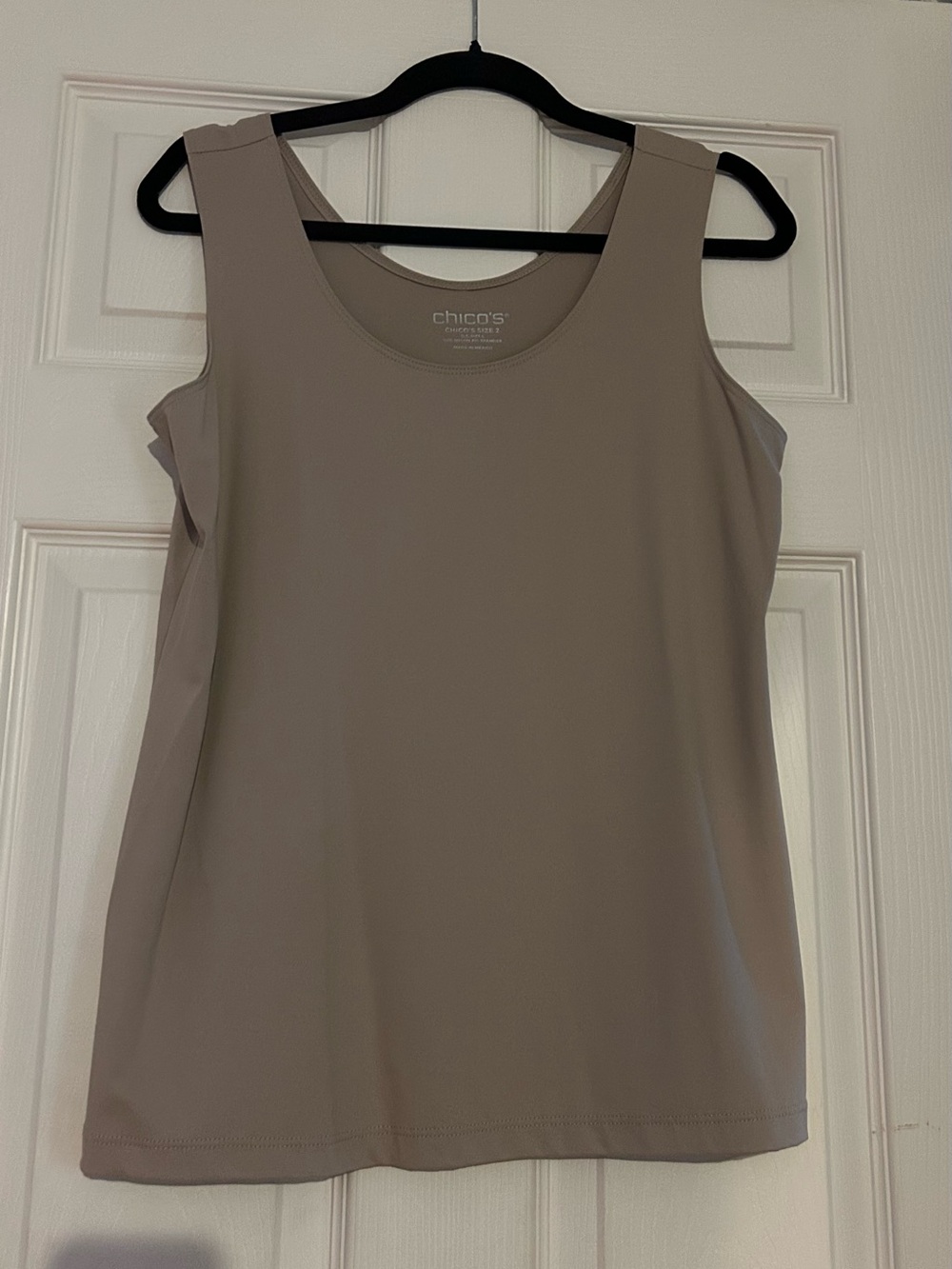 Chico's Neutral Taupe Scoop Neck Tank Top